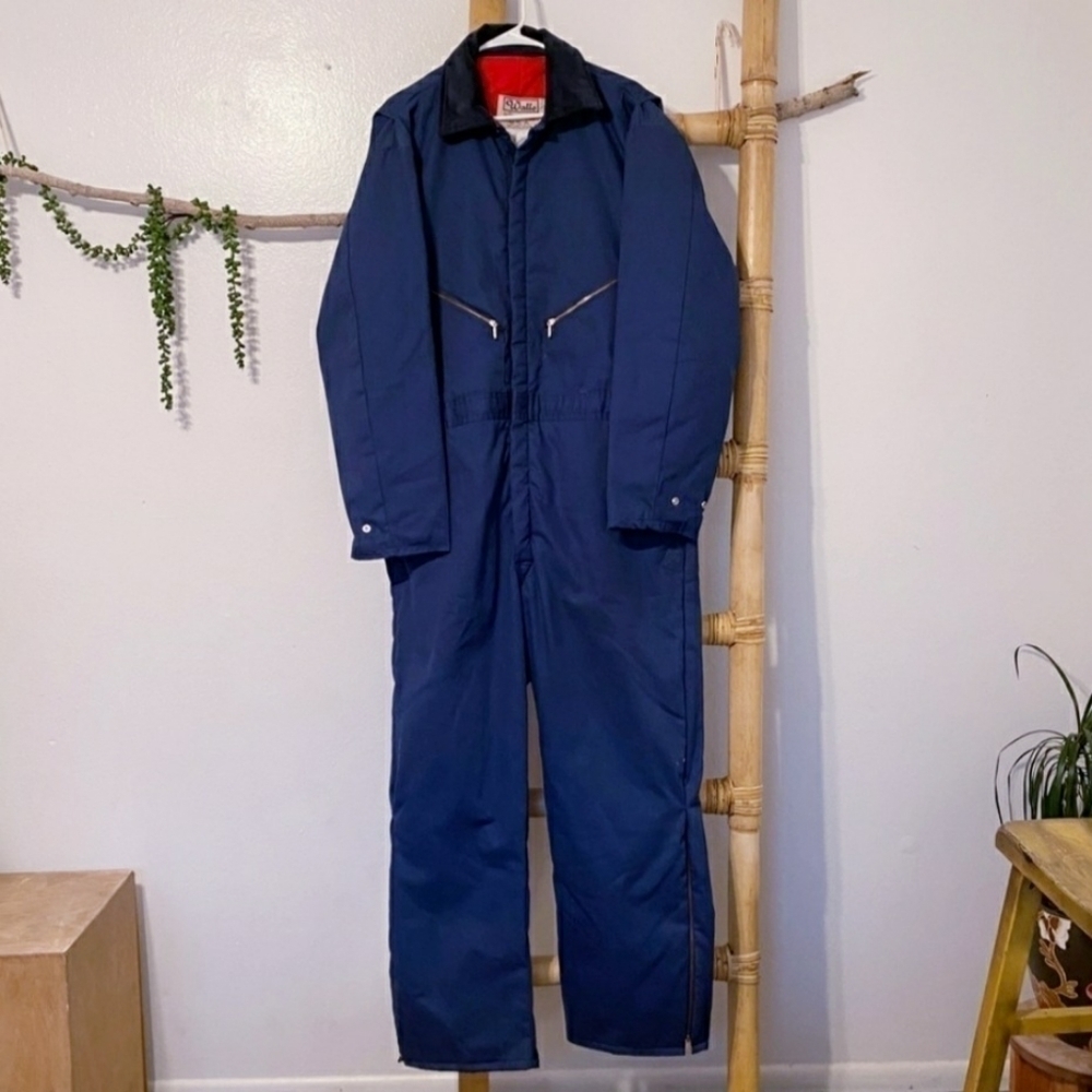 Walls Blizzard Pruf Coveralls Insulated Apparel Navy Blue Men's XL Thick Warm